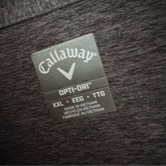 Callaway Opti Dry Golf Polo Shirt XXL Sporty Gray Mens Athleisure Minimalist - Picture 4 of 8